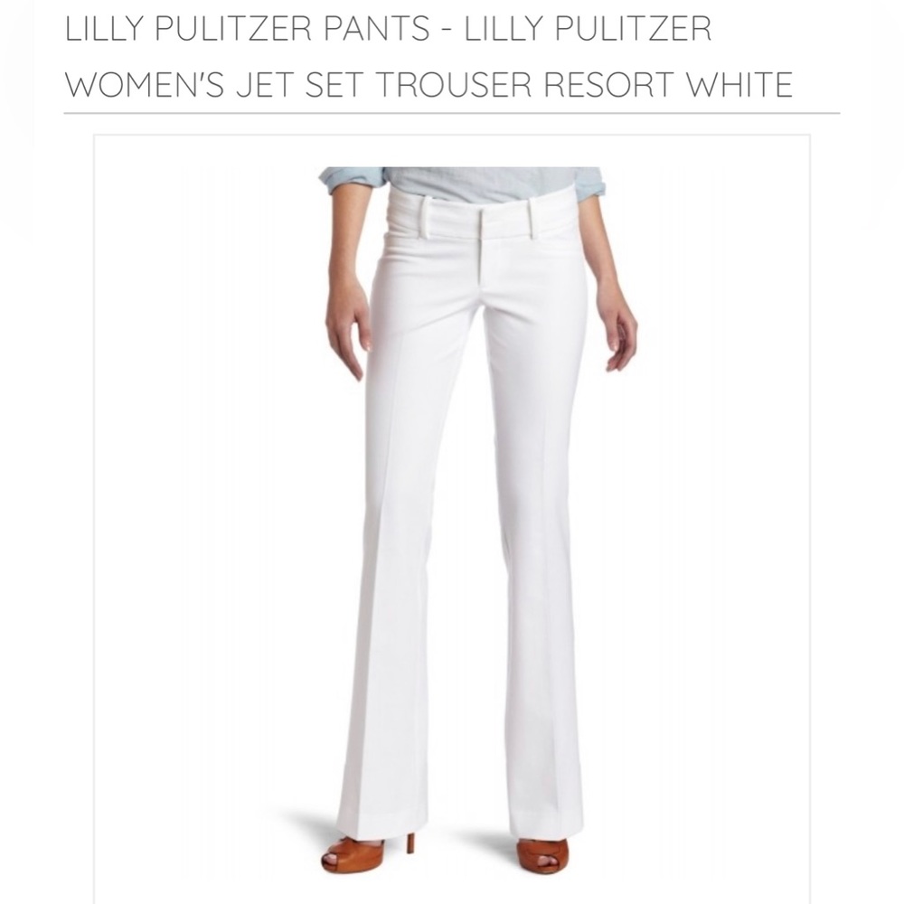 ❤️Lilly Pulitzer NWT Jet Set Resort White Trousers.  Size 12.